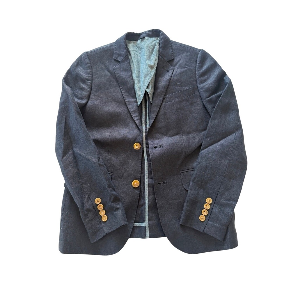Crewcuts Ludlow Blazer Kids Size 12 Navy Blue Wedding Formal Preppy Classic